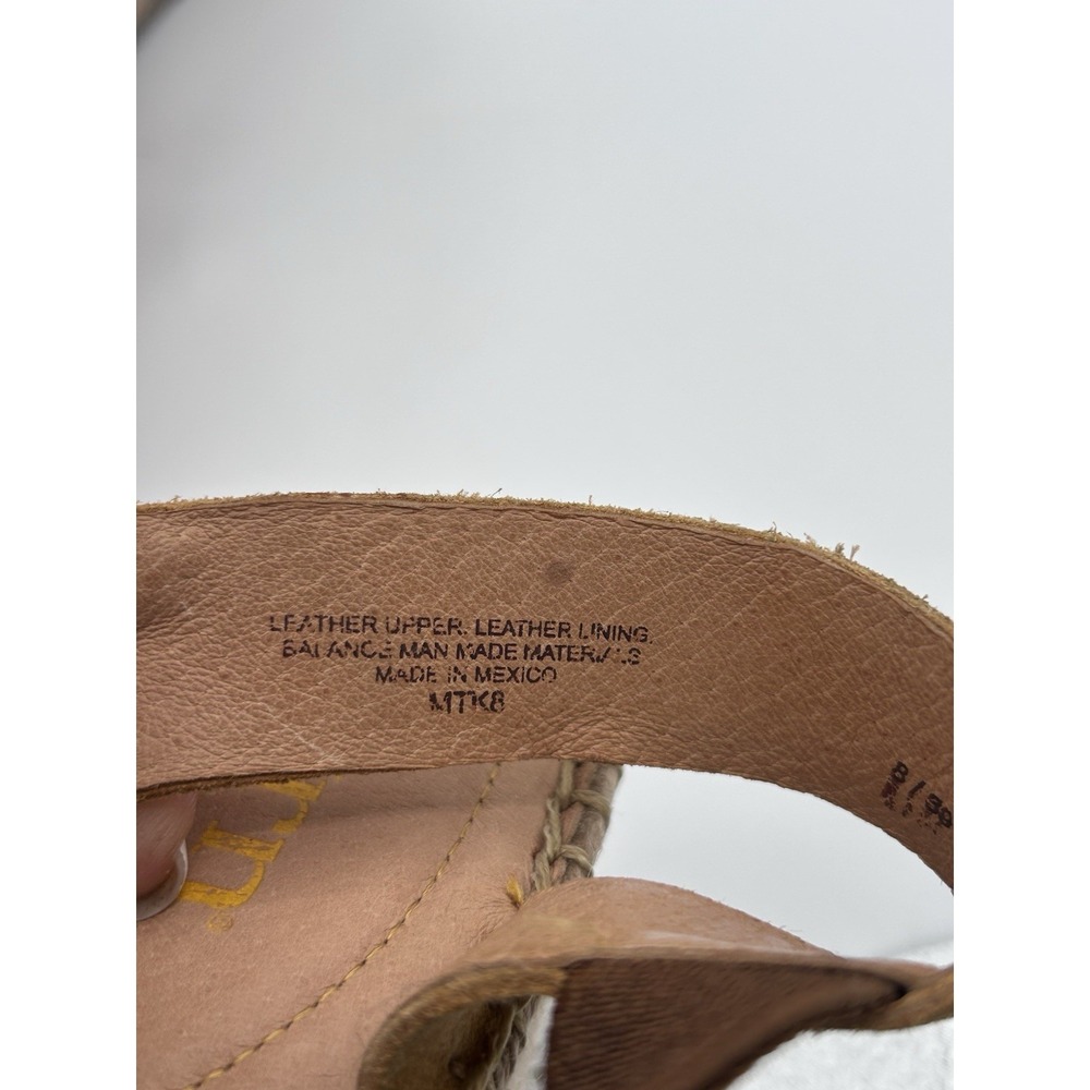 Born Women's Meade Sandle Sz 8 Wedge Platform Espadrille Mustard Suede Slingback - Picture 10 of 12